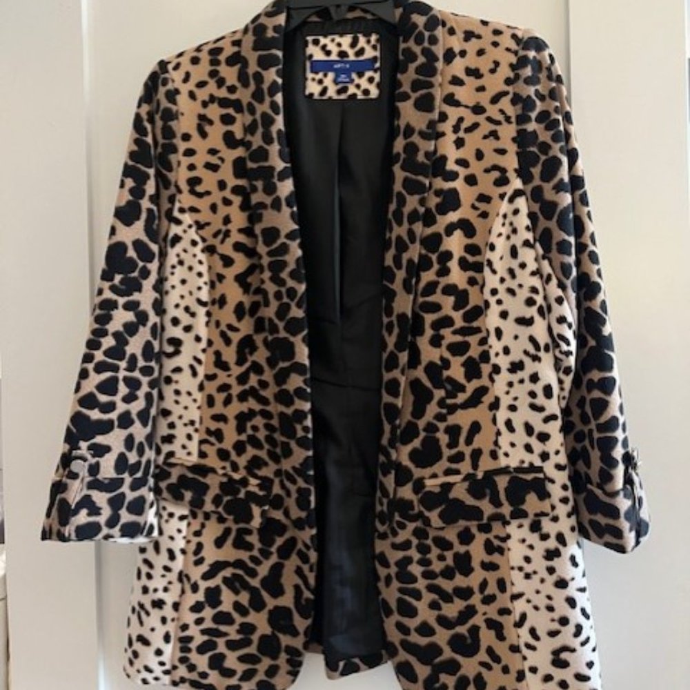 Apt. 9 Leopard Womens Blazer Size XS